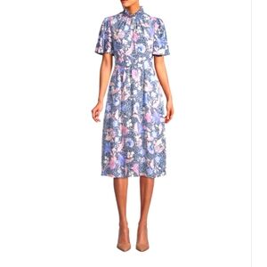 Julia Jordan Floral Midi A-Line Dress Size 8